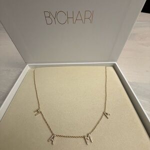 BYCHARI MAMA Necklace in 14k Gold with Diamonds $1285